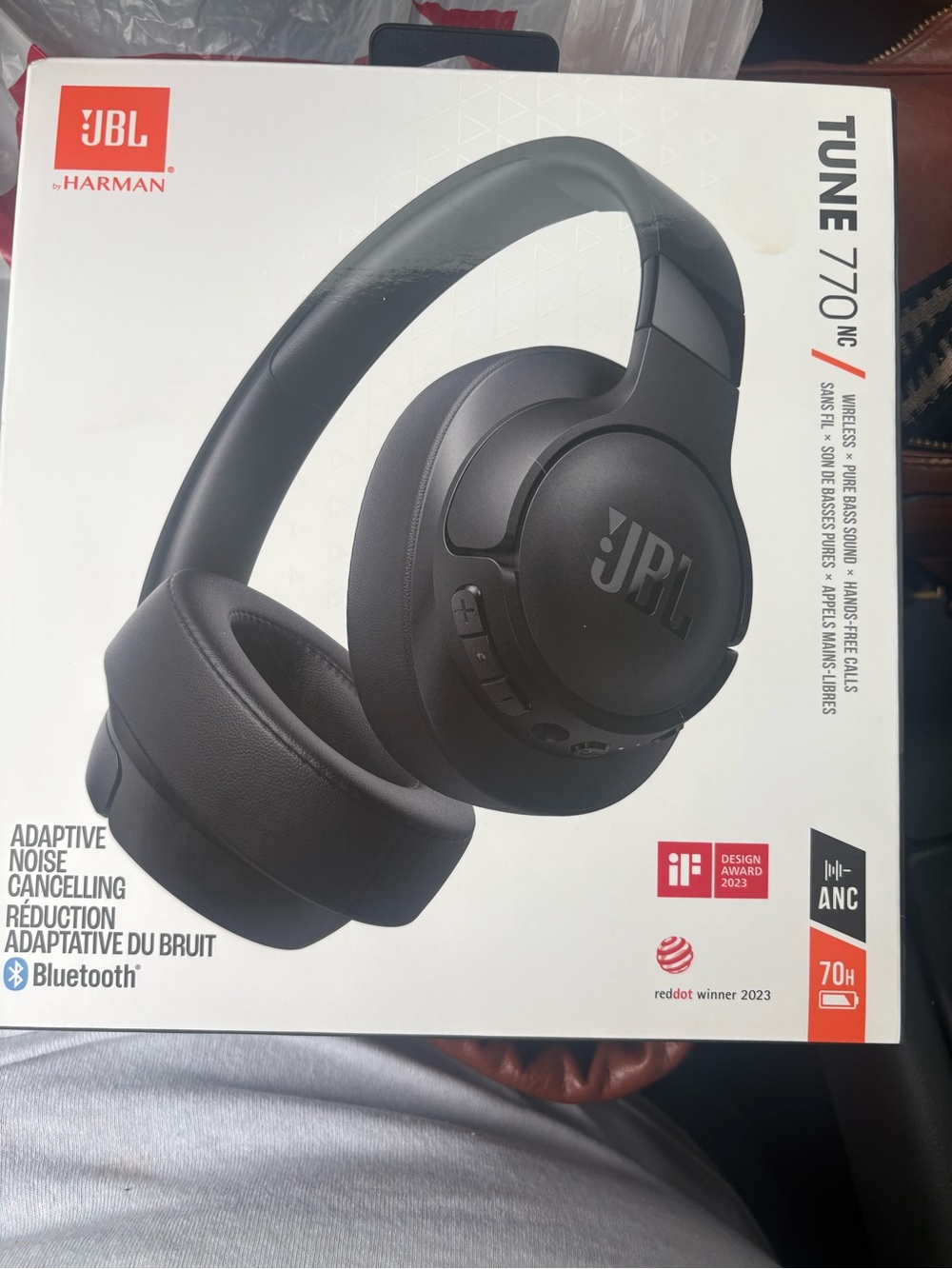 JBL Over-Ear Wireless Headphones in Black